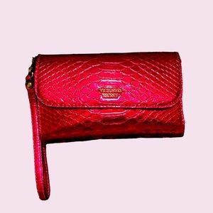 Chrome pink wristlet/wallet